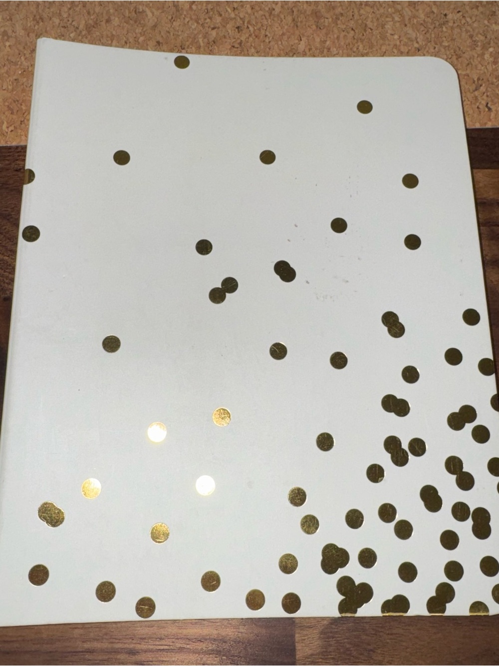 Kate Spade New York Spiral Notebook White Gold Polka Dot Boys & Girls Stationery